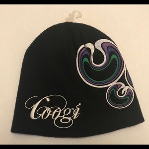 NWOT! Coogi Australia Knit Beanie Hat Cap Black